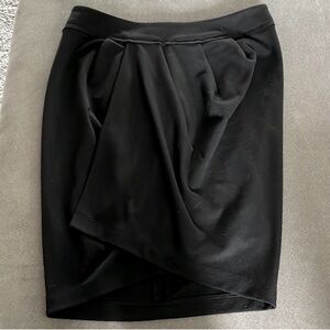 Baraschi Black Pleated Front Pencil Skirt | Size 2